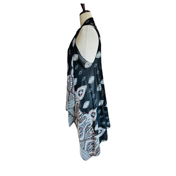 Boho Drape Vest | Paisley Print | Sheer  | Kimono Style | One Size Fits Most - Picture 6 of 10